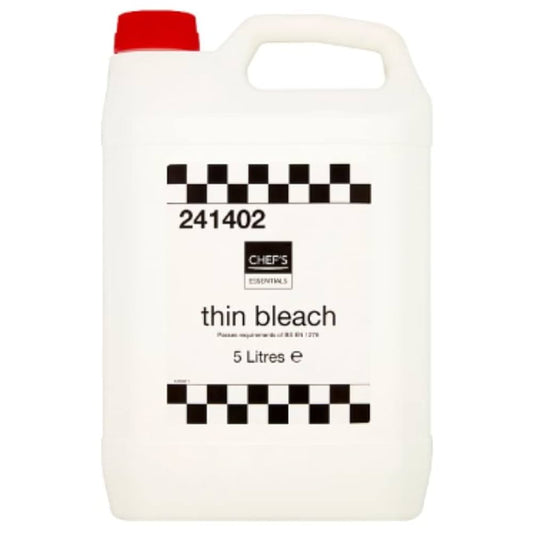 Cleaning Essentials Thin Bleach 5 Litres (Pack of 2)
