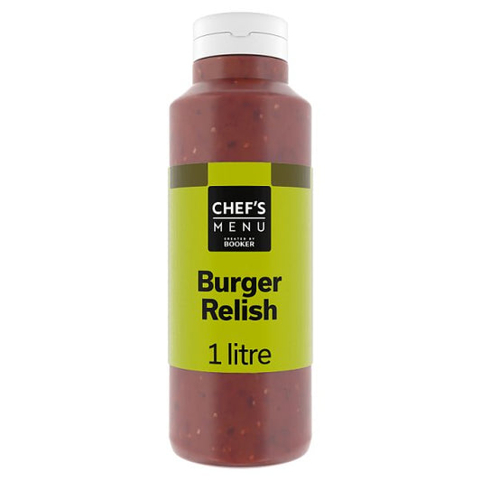 Chef's Menu Burger Relish 1 Litre (Pack of 6)