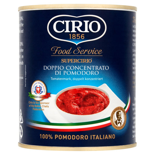 Cirio Double Concentrated Tomato Puree 850g (Pack of 6)