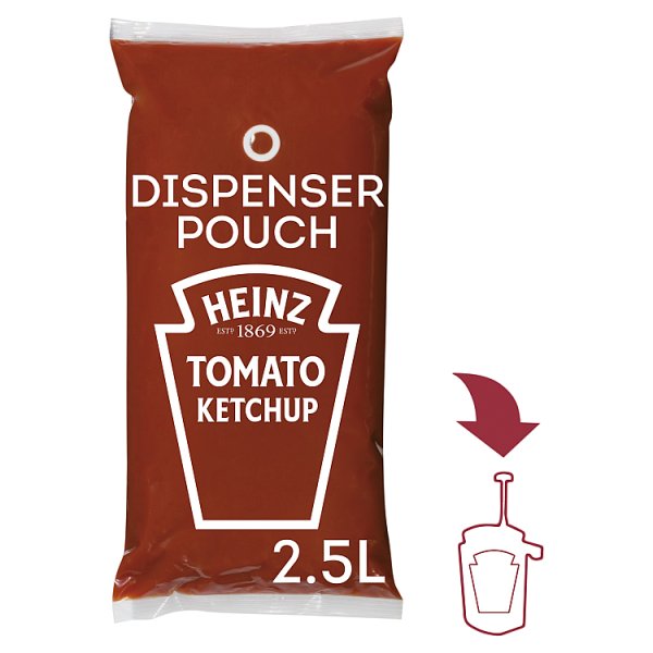 Heinz Tomato Ketchup Sauce Dispenser Pouch 3 x 2.5L
