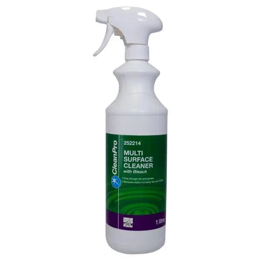 CleanPro Multi Surface Cleaner with Bleach 1 Litre (Pack of 6)