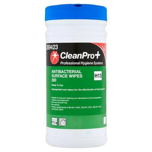 CleanPro+ 200 Antibacterial Surface Wipes (Pack of 10)