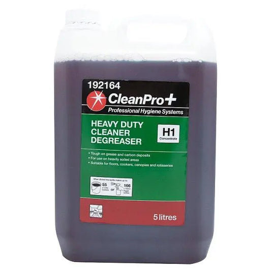CleanPro+ Heavy Duty Cleaner Degreaser H1 Concentrate 5 Litres (Pack of 2)