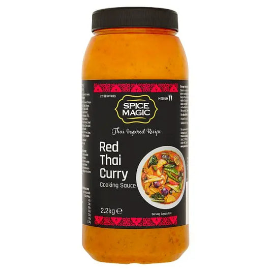 Spice Magic Red Thai Curry Cooking Sauce 2.2kg (Pack of 4)