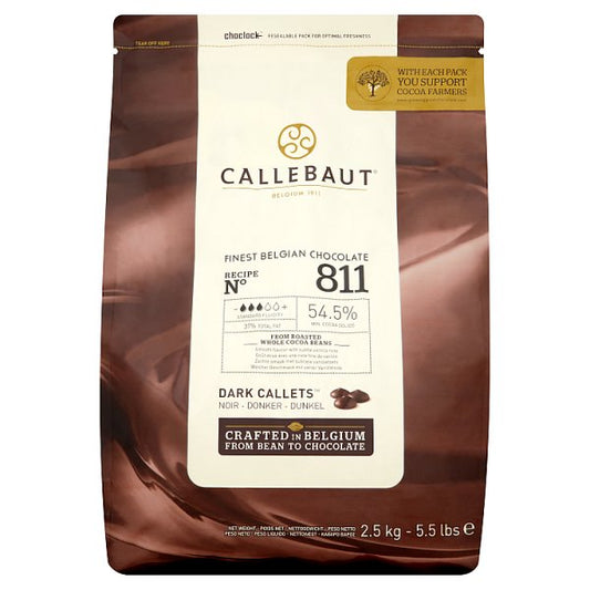 Callebaut Finest Belgian Chocolate Dark Callets 2.5kg (Pack of 8)