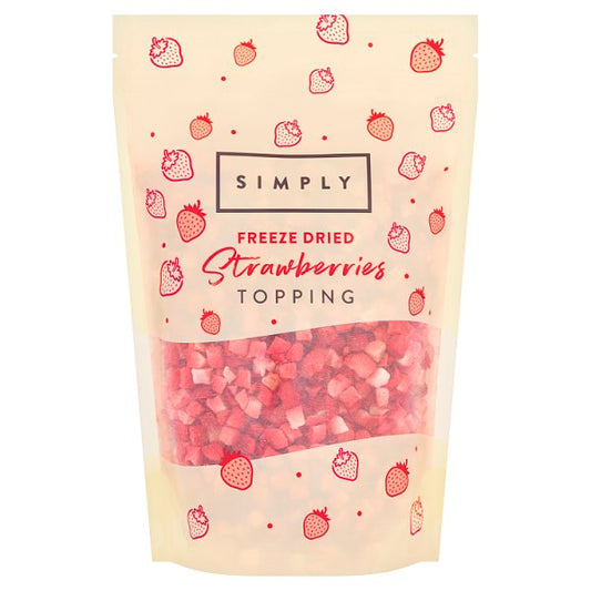 Simply Freeze Dried Strawberries Topping 130g (Pack of 4)